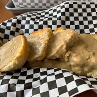 Biscuits and gravy. This is full order. Can also order half. at Cornbread Cafe in Eugene