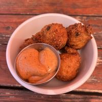 Hush Puppies!   at Cornbread Cafe in Eugene