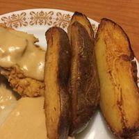 Chicken fried tempeh and Rueben  at Cornbread Cafe in Eugene