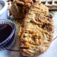 Chicken & Waffles  at Cornbread Cafe in Eugene