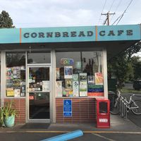 Outside at Cornbread Cafe in Eugene