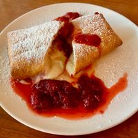 Deep fried cheesecake at Cornbread Cafe in Eugene