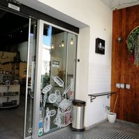 Front door at StoArtos Coffee Bakery in Larnaca