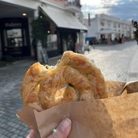 Spinach pie in filo dough   at StoArtos Coffee Bakery in Larnaca