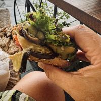 Delicious warmed vegetable sandwich ( grilled vegetables and olivine tapenade) in delicious multigrain bread.  at StoArtos Coffee Bakery in Larnaca