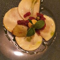 dumplings with dried tomatoes at Lackner Stubn in Lagundo