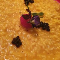 saffron risotto at Lackner Stubn in Lagundo