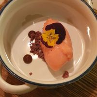 strawbeery sorbet at Lackner Stubn in Lagundo