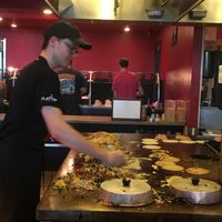 You can watch your dish being made at Flat Top Grill in Mishawaka