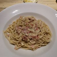 Pasta carbonara vegana  at La Iguana  in Lloret De Mar