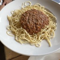 Spaghetti bolognese (is huge)  at La Iguana  in Lloret De Mar