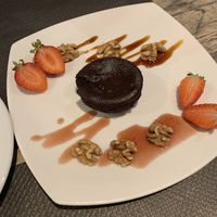vegan chocolate desert  at La Iguana  in Lloret De Mar