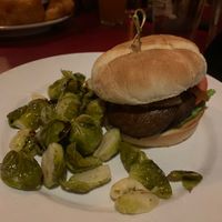 dim lighting in the dining area - ft Portbello Sandwich  at Stone Arch Brew Pub in Appleton