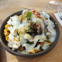 VEGAN PALAK PATTA CHAAT at Delhi House Cafe in Manchester