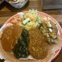 mixed vegan dish   at Baobab in Darmstadt