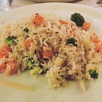 Basmati with broccoli, carrot, cauliflower and sesame at 5 e Cinque in Florence