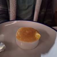 Biancomangiare with peach at 5 e Cinque in Florence