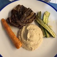 Hummus, zucchini, carrot, radicchio   at 5 e Cinque in Florence