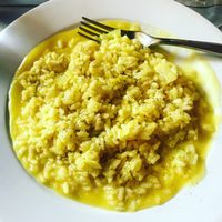Risotto with saffron at 5 e Cinque in Florence