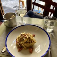 Spaghetti pesto at 5 e Cinque in Florence