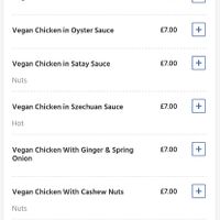 Vegan chicken   at Golden House in Sunderland