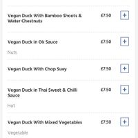 Vegan duck   at Golden House in Sunderland