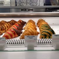 In-store selection with descriptions at Criss Cross Croissants in London