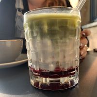 Matcha Himbeere iced  at URBEAN in Dresden