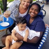 Kids and dogs welcomed, even saw a cat on a leash! Patio is wonderful to sit on sin d residential area and very quiet side street. at Aroma Espresso Bar in Miami