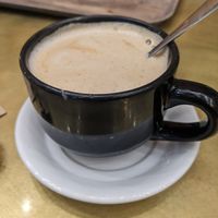 Almond milk latte at Aroma Espresso Bar in Miami