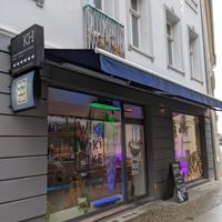 Outside the restaurant. at Wiki Wiki Poke in Berlin