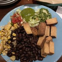Taco bowl with tofu  at Naco Taco in Cambridge