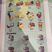 Menu  at Rio Açai Gourmet in Rio De Janeiro