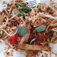 Tom yum bean sprout stir fry at Lucky Ducks in Aldinga