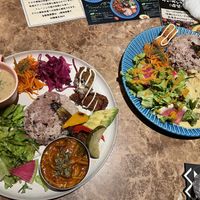 Vegan plate and Green curry plate!🌱  at Gossip Vegan Lunch in Nagoya