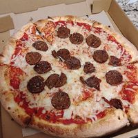 Asheville vegan - pepperoni   at Galactic Pizza in Asheville