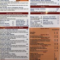 Menu, pg 2 of 2  at Yarsa Nepalese Cuisine in San Francisco