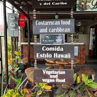 Inside the restaurant at D'mi Tierra Comida típica in La Fortuna