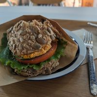 Saatensemmel Brot with carrot-hummus at 395 Bakery in Seoul