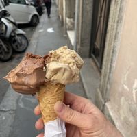Chocolate and nocciolata  at Il Gelatone in Rome