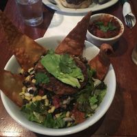 The El Camino salad (sans cheese & sour cream) added a housemade veggie burger on top and had balsamic instead of the southwestern dressing. OHMY so good!  at Green Truck Pub in Savannah