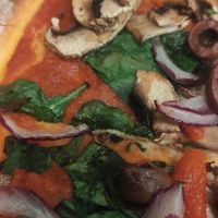 Mediterranean pizza without cheese at Tollgate Hotel in Parramatta