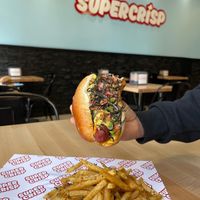 Veggie Oki Dog #Veganuary at Super Crisp in Detroit