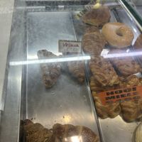 Vegan croissants. Today they had 2 flavours. Mine were oat with a strawberry filling and they also had orange. Very nice and friendly staff.  at Sweet Moment in Bologna