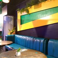 Can't beat a teal banquette  at Ma Petite Jamaica in North West London