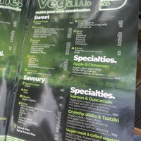 Menu  at Milky in Belgrade