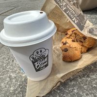 Tea and vegan cookie at Bam Bam Café in Nantes