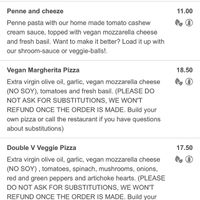 Menu #Veganuary at Cosa Nostra Pizzeria in San Antonio