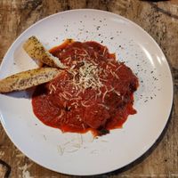 Beef-less lasagna at Cosa Nostra Pizzeria in San Antonio