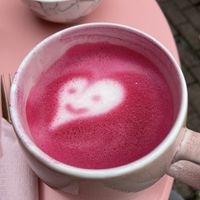 Beetroot latte at The Little Gem in Royal Wootton Bassett